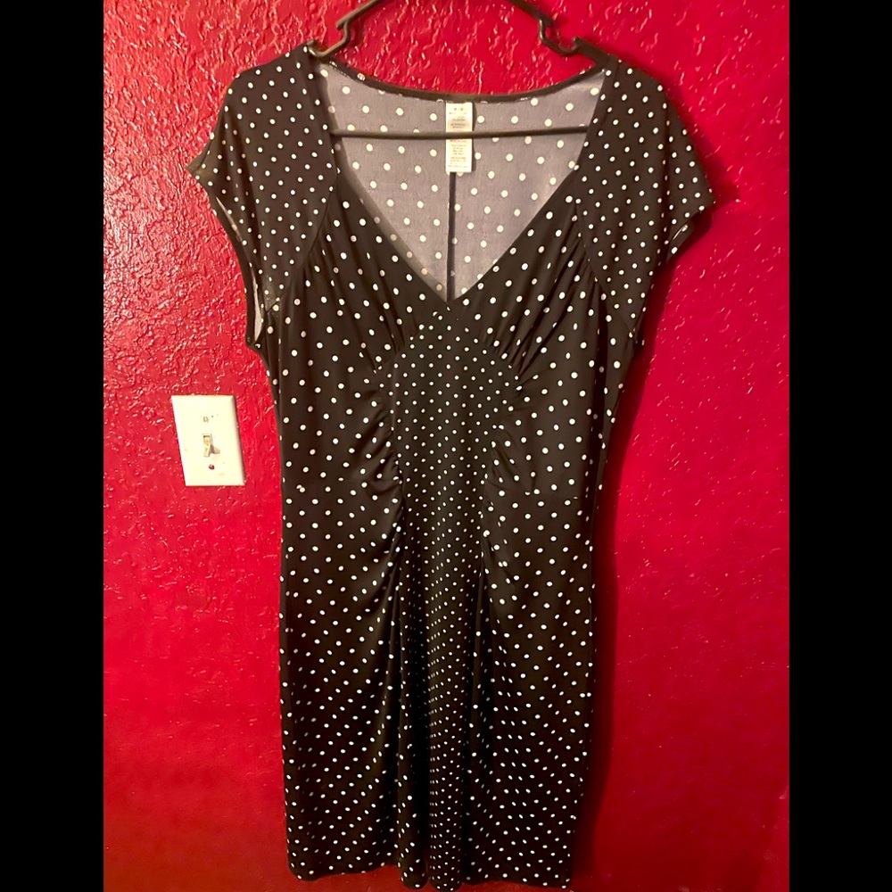 Black polk a dot dress